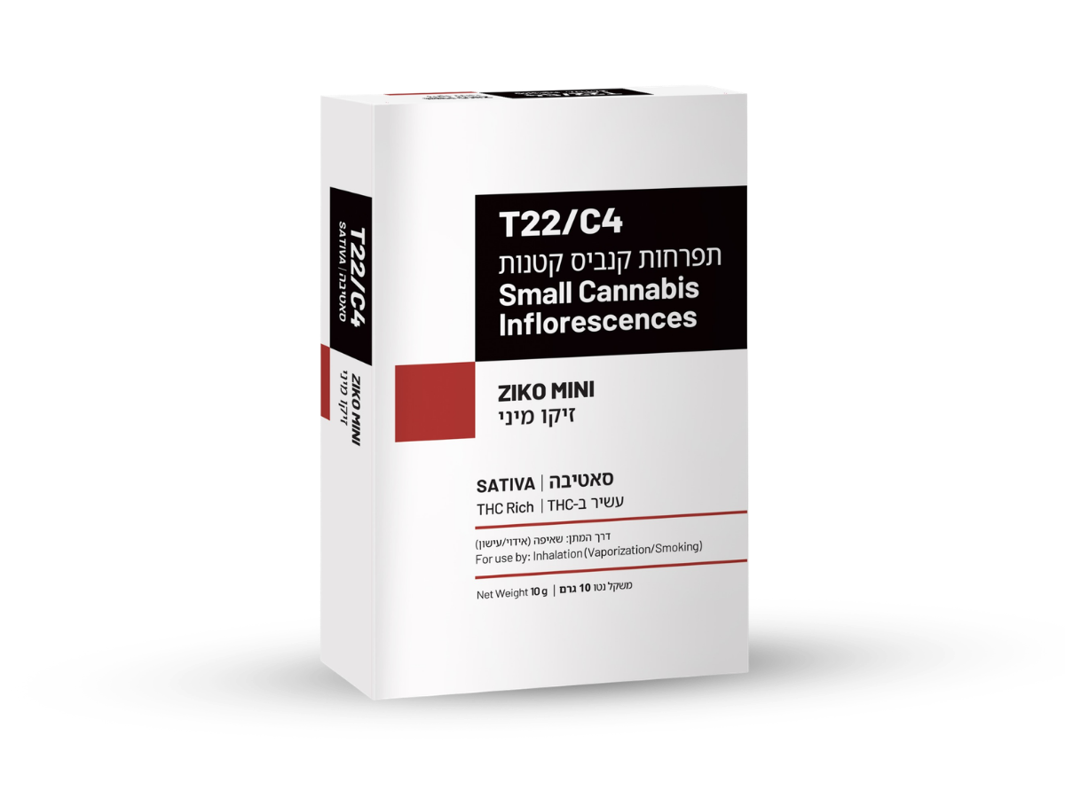 קנאביס רפואי תפרחת זיקו מיני - T22/C4 - Ziko Mini שיח מדיקל יום - סאטיבה