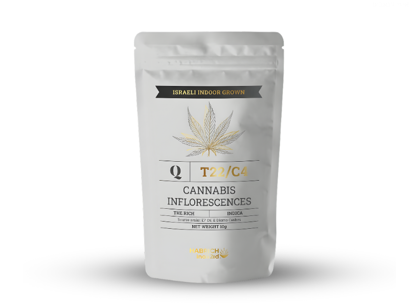 קנאביס רפואי תפרחת קיו - T22/C4 - Q פלאנטק מדיקל לילה - אינדיקה