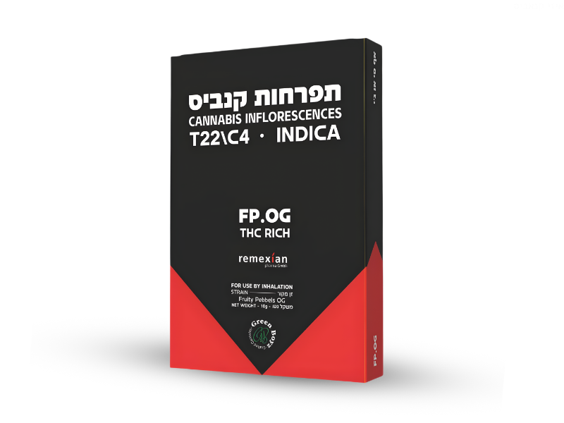 קנאביס רפואי תפרחת אף פי או ג'י - T22/C4 - FP.OG גרין בויז לילה - אינדיקה