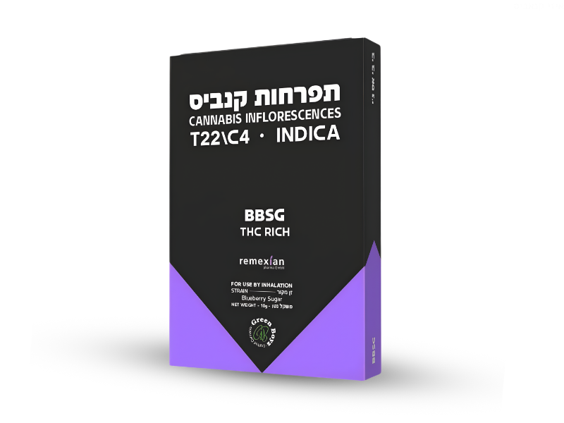 קנאביס רפואי תפרחת בי בי אס ג'י - T22/C4 - BBSG גרין בויז לילה - אינדיקה