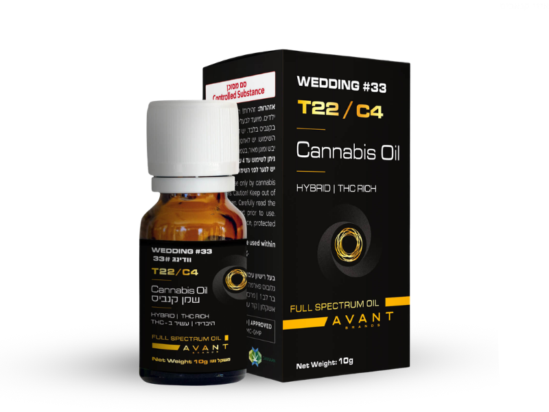 קנאביס רפואי שמן וודינג #33 - T22/C4 - Wedding #33 טוגדר פארמה יום\לילה - היברידי
