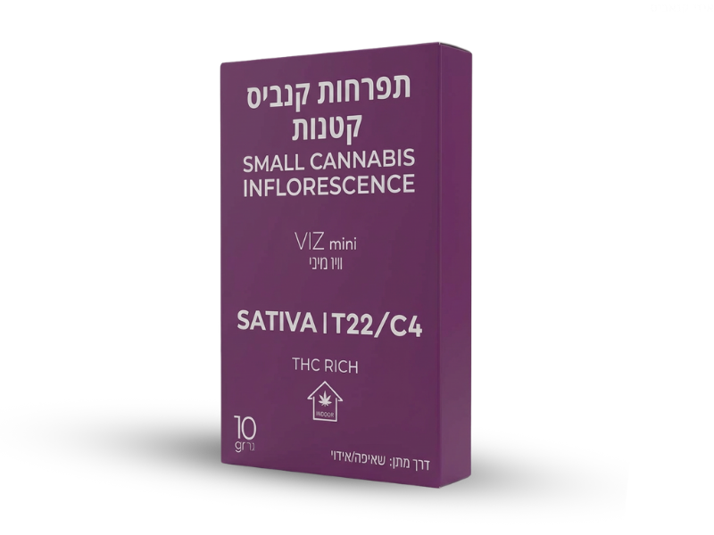 קנאביס רפואי תפרחת וויז מיני - T22/C4 - Viz Mini קנטק יום - סאטיבה
