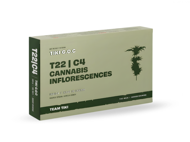 קנאביס רפואי תפרחת טיקי ג'י.או.סי - T22/C4 - Tiki G.O.C טוגדר פארמה לילה - אינדיקה