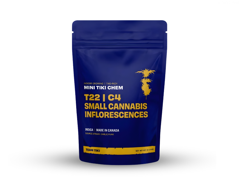 קנאביס רפואי תפרחת טיקי צ'אם מיני - T22/C4 - Tiki Chem Mini טוגדר פארמה לילה - אינדיקה