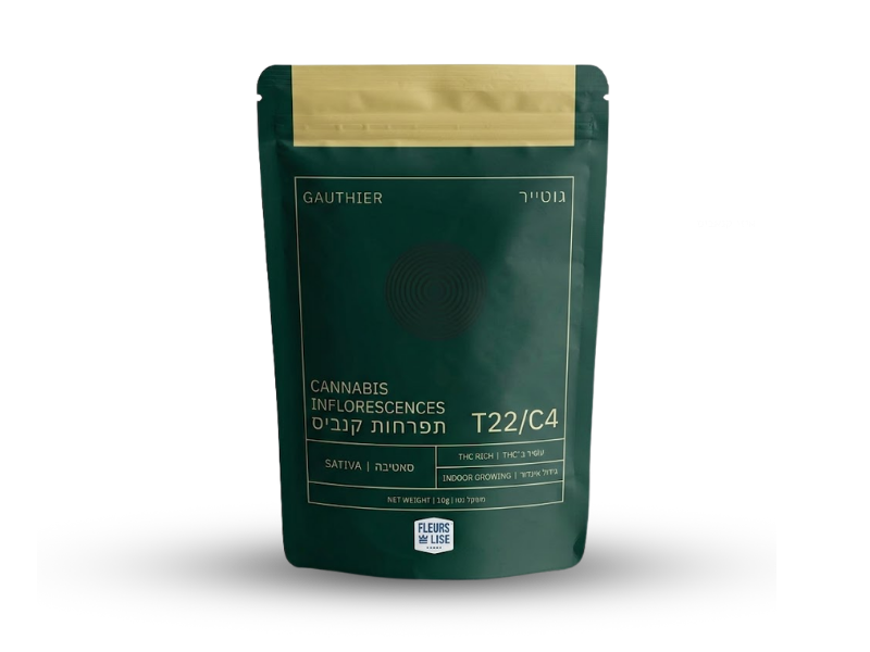 קנאביס רפואי תפרחת גותייר - T22/C4 - GAUTHER טוגדר פארמה יום - סאטיבה