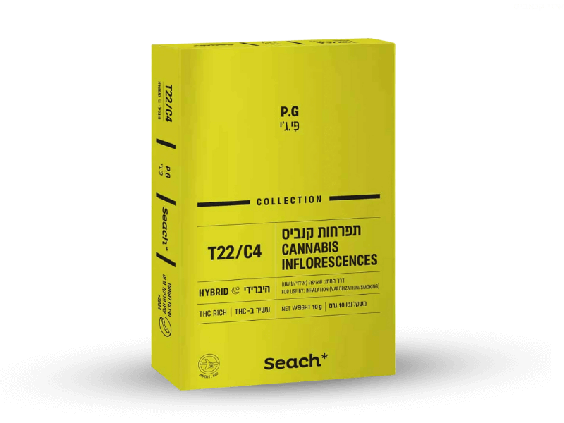 קנאביס רפואי תפרחת פי.ג'י - T22/C4 - PG שיח מדיקל יום\לילה - היברידי