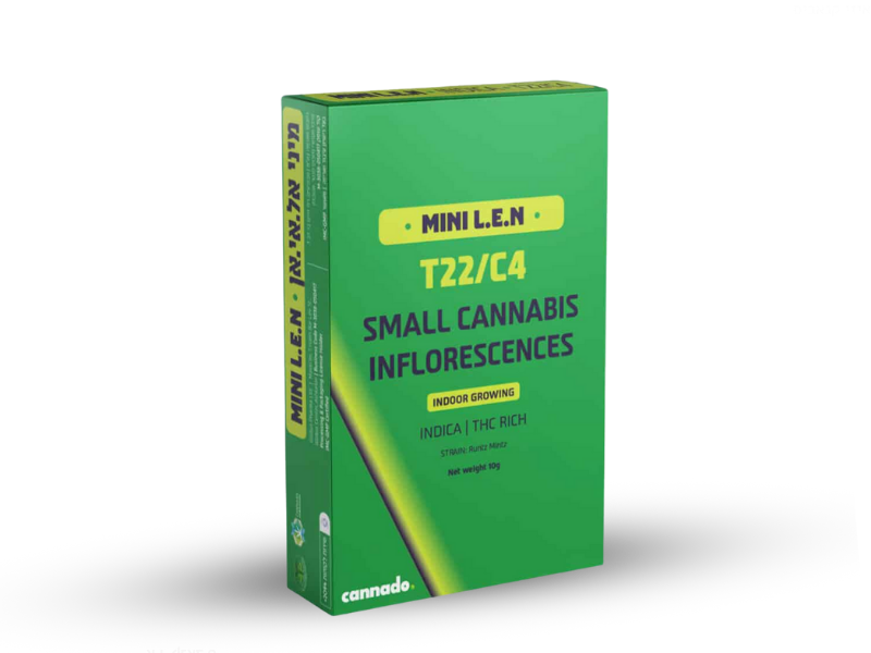 קנאביס רפואי תפרחת אל.אי.אן מיני - T22/C4 - L.E.N Mini טוגדר פארמה לילה - אינדיקה