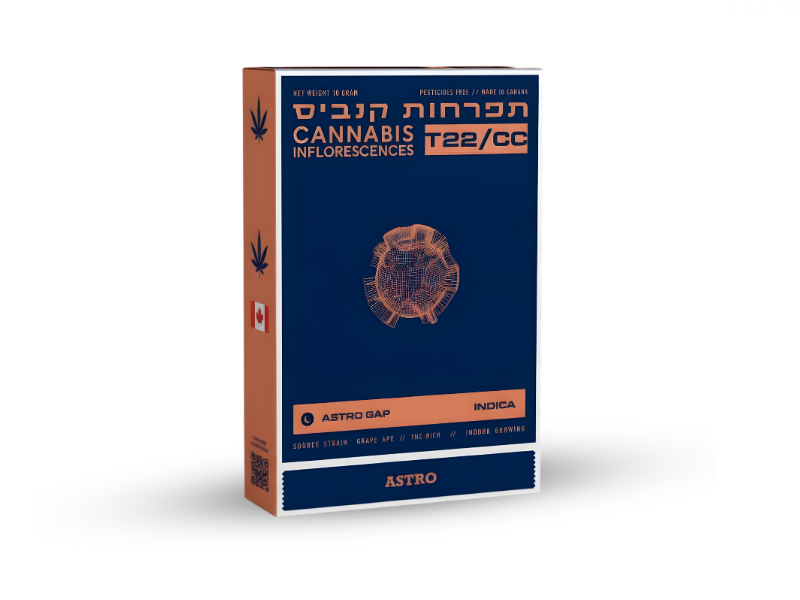 קנאביס רפואי תפרחת אסטרו גאפ  - T22/C4 - Astro Gap טוגדר פארמה לילה - אינדיקה