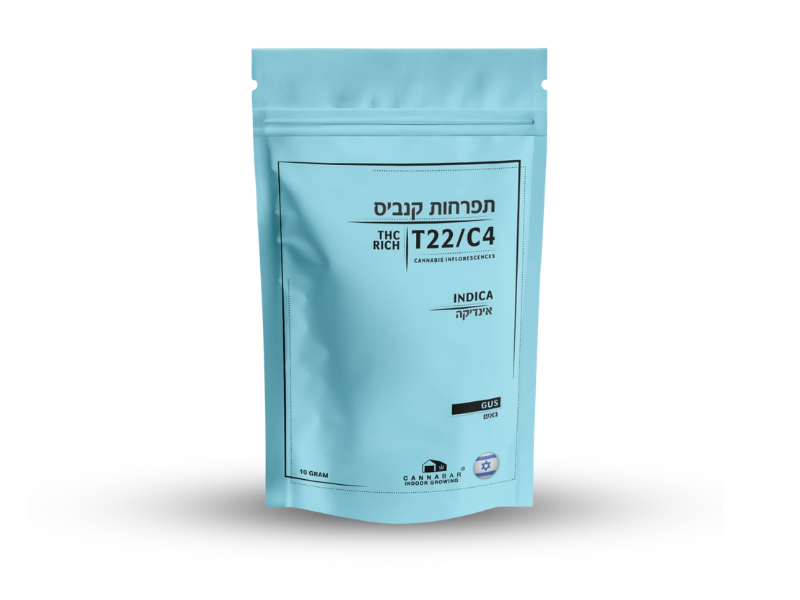 קנאביס רפואי תפרחת גאש - T22/C4 - Gus קנאבר לילה - אינדיקה