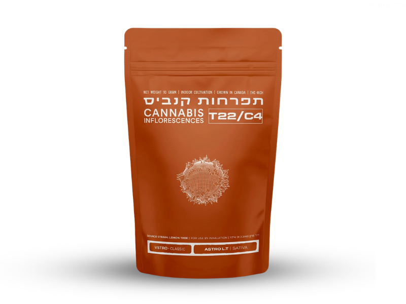 קנאביס רפואי תפרחת אסטרו אל.טי - T22/C4 - Astro L.T טוגדר פארמה יום - סאטיבה
