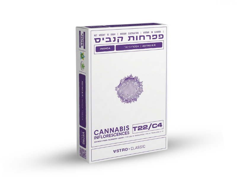 קנאביס רפואי תפרחת אסטרו בי.אר - T22/C4 - Astro B.R טוגדר פארמה לילה - אינדיקה