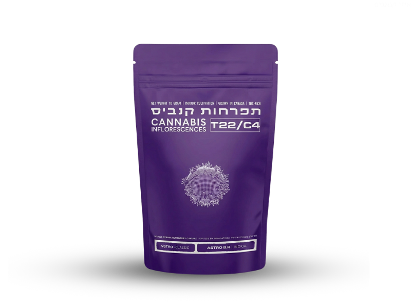קנאביס רפואי תפרחת אסטרו בי.אר - T22/C4 - Astro B.R טוגדר פארמה לילה - אינדיקה