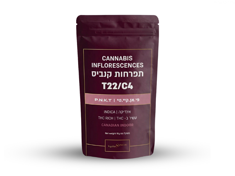 קנאביס רפואי תפרחת פי.אן.קיי.טי - T22/C4 - P.N.K.T טוגדר פארמה לילה - אינדיקה