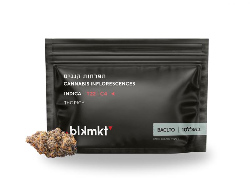 קנאביס רפואי תפרחת באצ'לטו - T22/C4 - BACLTO איי.אמ.סי לילה - אינדיקה