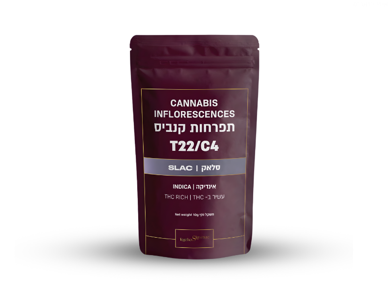 קנאביס רפואי תפרחת סלאק - T22/C4 - Slac טוגדר פארמה לילה - אינדיקה
