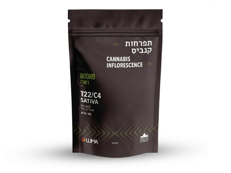 קנאביס רפואי תפרחת דוארו - T22/C4 - DUORO קנטק יום - סאטיבה