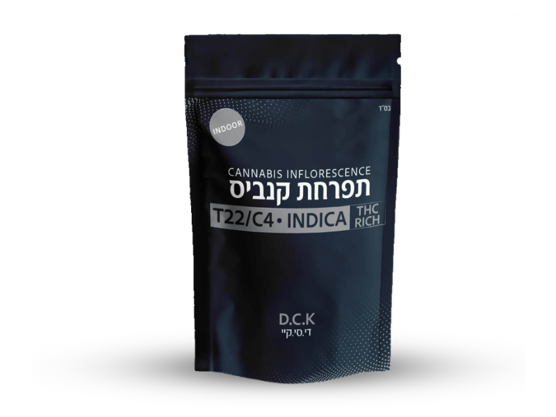 קנאביס רפואי תפרחת די.סי.קיי - T22/C4 - D.C.K קומטל לילה - אינדיקה