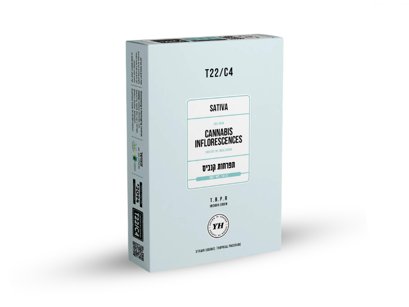 קנאביס רפואי תפרחת טי.אר.פי.אר - T22/C4 - T.R.P.R טוגדר פארמה יום - סאטיבה