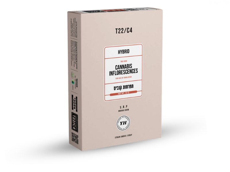 קנאביס רפואי תפרחת אס.אר.פי  - T22/C4 - S.R.P טוגדר פארמה יום\לילה - היברידי