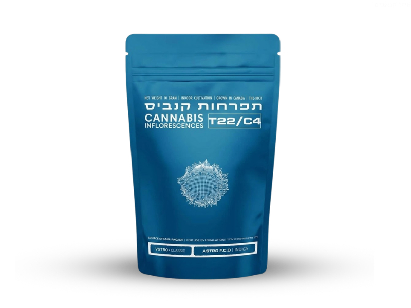 קנאביס רפואי תפרחת אסטרו אף.סי.די - T22/C4 - ASTRO F.C.D טוגדר פארמה לילה - אינדיקה