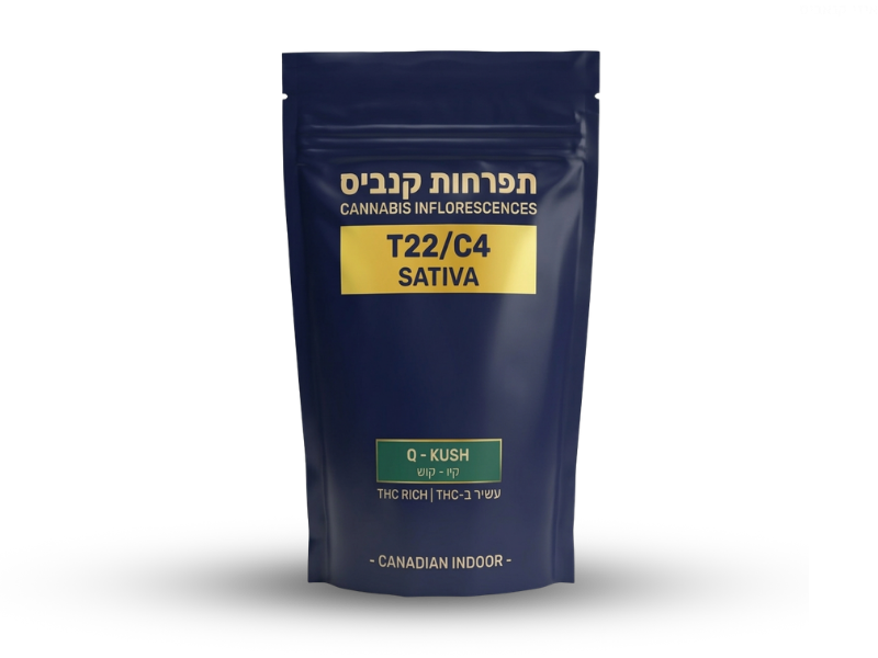 קנאביס רפואי תפרחת קיו-קוש - T22/C4 - Q-Kush גרין פארמה יום - סאטיבה