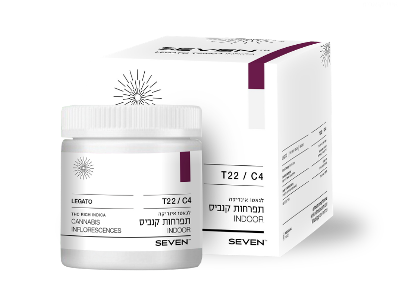 קנאביס רפואי תפרחת לגאטו  - T22/C4 - Legato מדוקאן לילה - אינדיקה