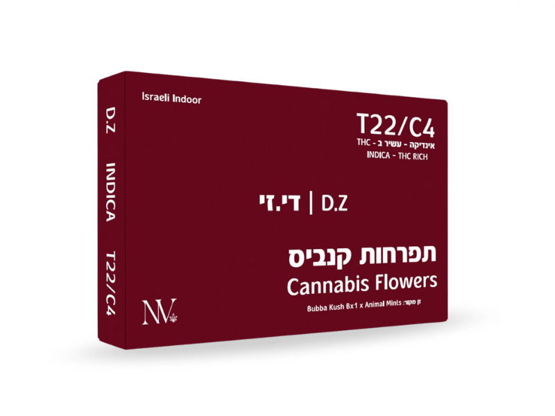 קנאביס רפואי תפרחת די.זי - T22/C4 - D.Z נובה קנאביס לילה - אינדיקה