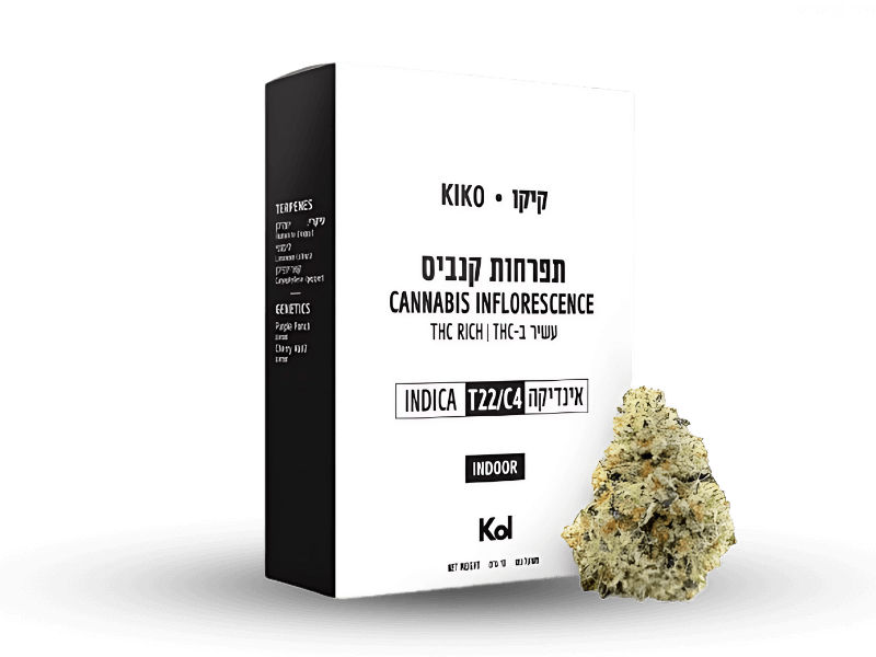 קנאביס רפואי תפרחת קיקו - T22/C4 - Kiko קול מדיקל לילה - אינדיקה