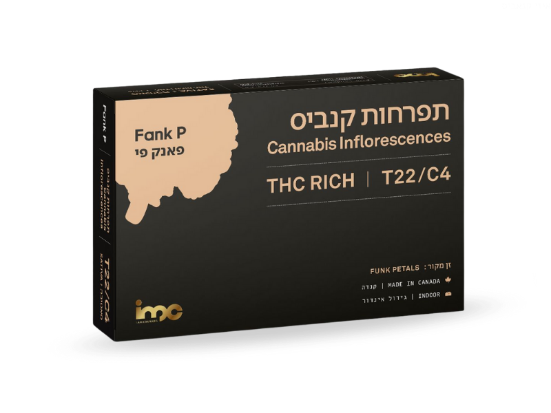 קנאביס רפואי תפרחת פאנק פי - T22/C4 - Fank P איי.אמ.סי יום - סאטיבה
