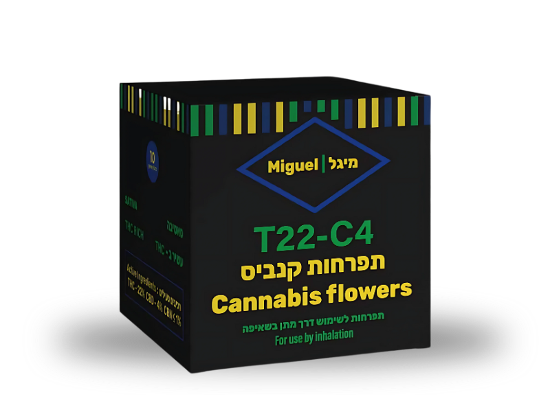 קנאביס רפואי תפרחת מיגל - T22/C4 - Miguel דוד וגוליית יום - סאטיבה