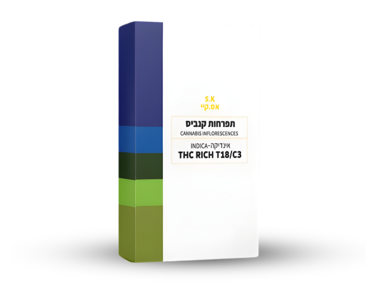 קנאביס רפואי תפרחת אס.קיי  - T18/C3 - S.K איי איי די קאן לילה - אינדיקה
