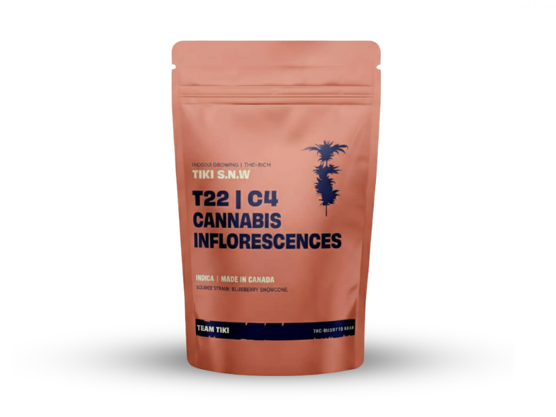 קנאביס רפואי תפרחת טיקי אס.אן.דאבליו - T22/C4 - TIKI S.N.W טוגדר פארמה לילה - אינדיקה