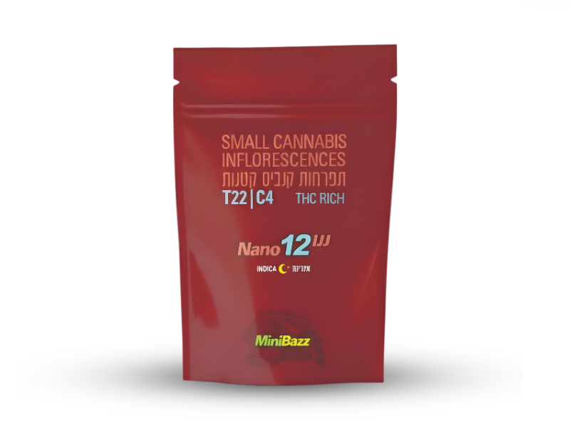 קנאביס רפואי תפרחת נאנו 12 - T22/C4 - Nano 12 גרין האוס לילה - אינדיקה