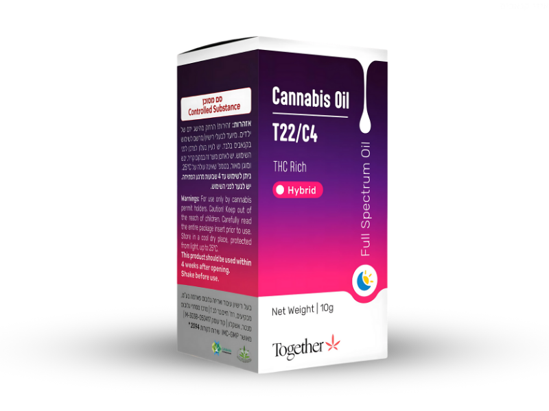 קנאביס רפואי שמן טוגדר היבריד - T22/C4 - Together טוגדר פארמה יום\לילה - היברידי
