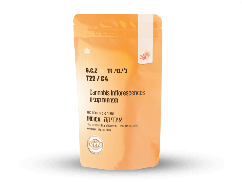 קנאביס רפואי תפרחת ג'י.סי.זד   - T22/C4 - G‎.‎C‎.‎Z טוגדר פארמה לילה - אינדיקה