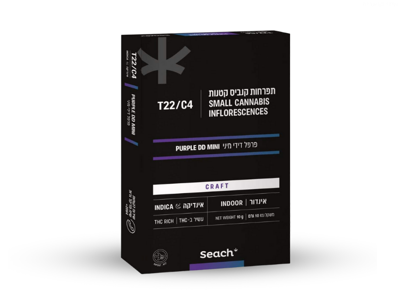 קנאביס רפואי תפרחת פרפל דידי מיני - T22/C4 - Purple DD Mini שיח מדיקל לילה - אינדיקה