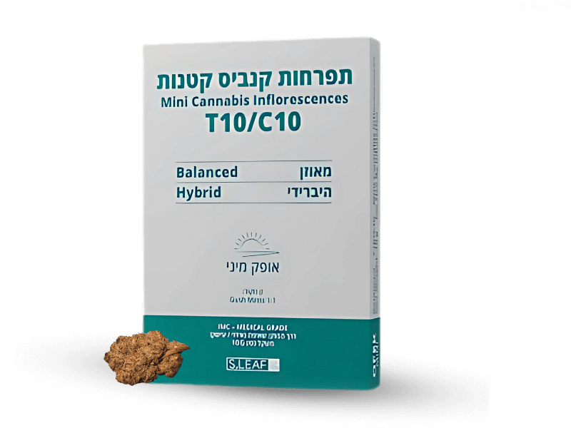 קנאביס רפואי תפרחת אופק מיני -  T10/C10 - Ofek Mini שוגר ליף קאן יום\לילה - היברידי