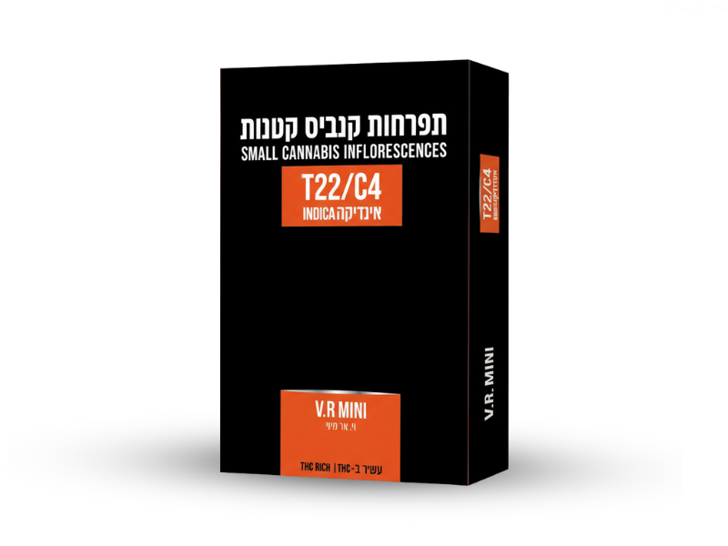 קנאביס רפואי תפרחת וי אר מיניז - T22/C4 - VR Miniz גרין האוס לילה - אינדיקה