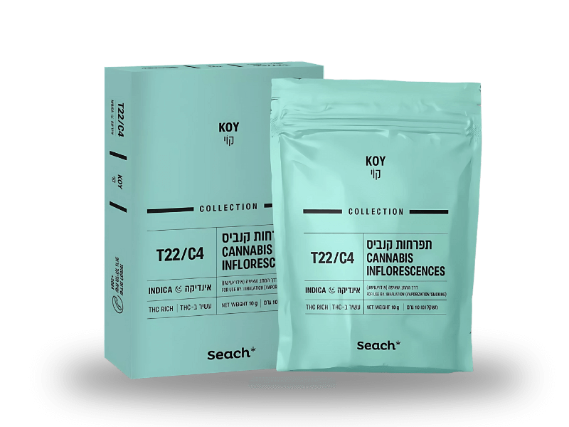 קנאביס רפואי תפרחת קוי - T22/C4 - Koy שיח מדיקל לילה - אינדיקה
