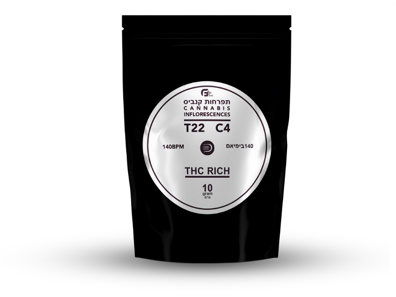 קנאביס רפואי תפרחת 140ביפיאם - T22/C4 - 140BPM גרין פילדס לילה - אינדיקה