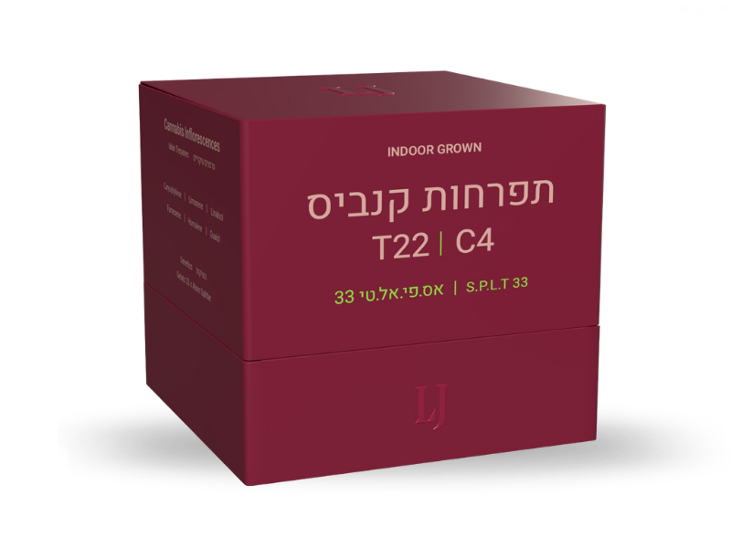 קנאביס רפואי תפרחת אס פי אל טי 33 - T22/C4 - S.P.L.T 33 פיס נטורלס לילה - אינדיקה