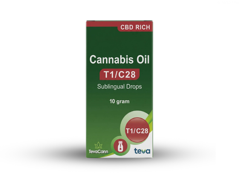 קנאביס רפואי שמן טבעקאן - T1/C28 - TevaCann טבע יום\לילה - היברידי