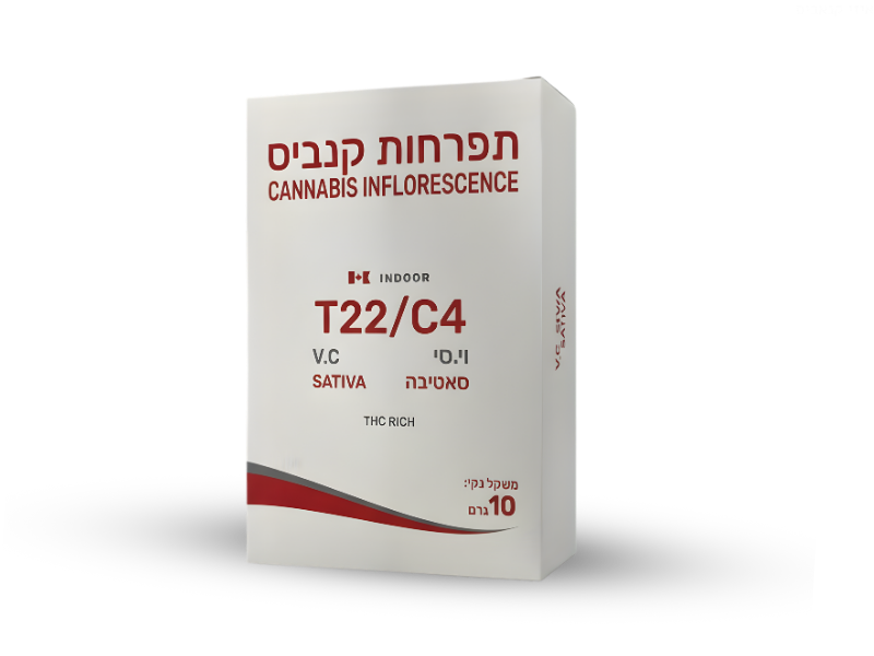 קנאביס רפואי תפרחת וי.סי - T22/C4 - V.C תיקון עולם יום - סאטיבה