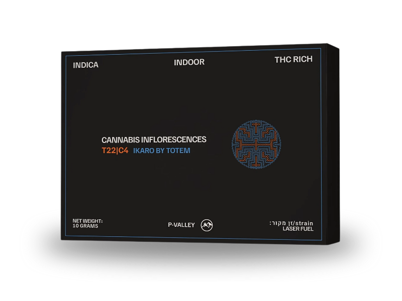 קנאביס רפואי תפרחת איקרו - T22/C4 - Ikaro קנדוק לילה - אינדיקה