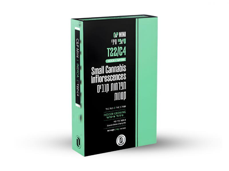 קנאביס רפואי תפרחת סי&פי מיני - T22/C4 - C&P Mini טריכום לילה - אינדיקה