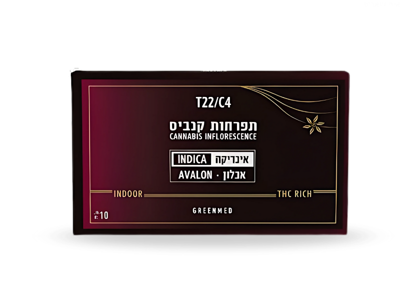 קנאביס רפואי תפרחת אבלון - T22/C4 - Avalon גרינמד לילה - אינדיקה