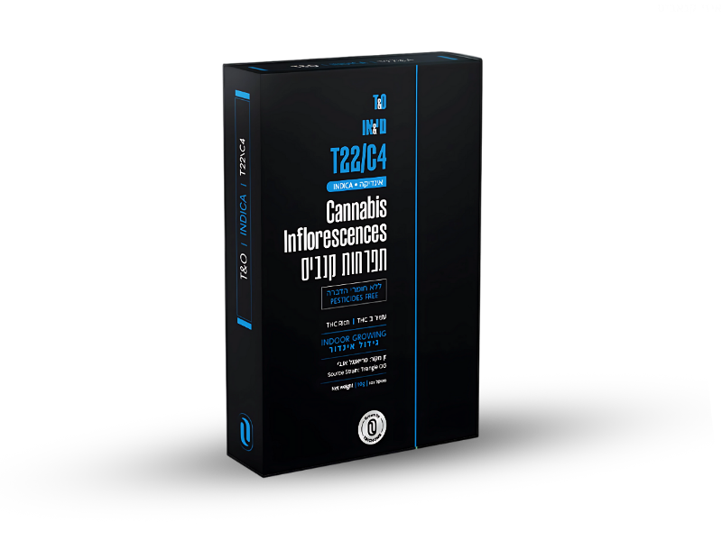 קנאביס רפואי תפרחת טי&או - T22/C4 - T&O טריכום לילה - אינדיקה