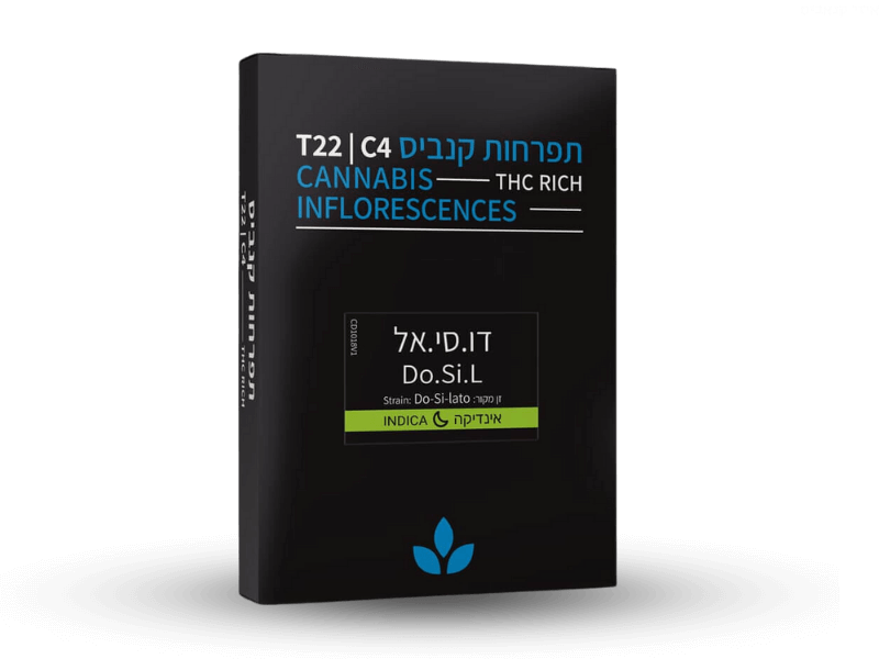 קנאביס רפואי תפרחת דו.סי.ל - T22/C4 - ‎DO‎.‎SI‎.‎L קנדוק לילה - אינדיקה