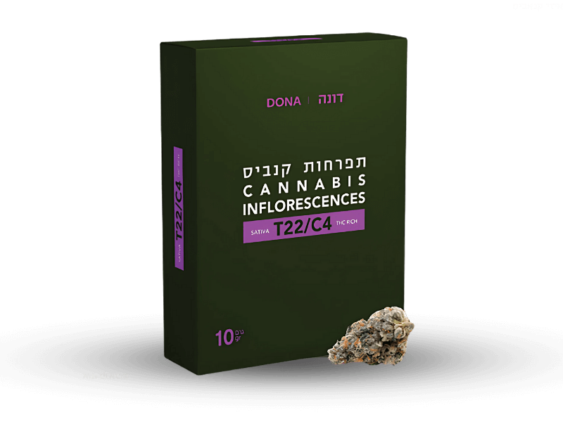 קנאביס רפואי תפרחת דונה - T22/C4 - Dona גרין פילדס יום - סאטיבה