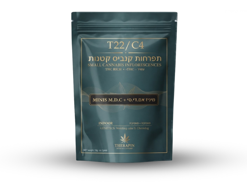 קנאביס רפואי תפרחת אם.די.סי מיני - T22/C4 - M.D.C Mini גרין שרה טרייד יום - סאטיבה